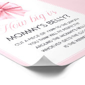 Pink Bow Coquette Baby shower Sign Poster (Hoek)