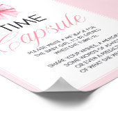 Pink Bow Coquette Baby shower Sign Poster (Hoek)