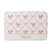 Pink Bow Coquette Bath Mat (Voorkant)