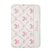 Pink Bow Coquette Bath Mat (Voorkant Verticaal)