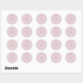 Pink Bow Coquette Birthday  Ronde Sticker (Vel)