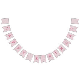 Pink Bow Coquette Birthday  Vlaggetjes