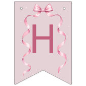 Pink Bow Coquette Birthday  Vlaggetjes (Tweede vlag)