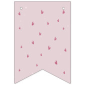 Pink Bow Coquette Birthday  Vlaggetjes (Eerste vlag)