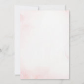 Pink Bow Coquette Butterfly 1st Birthday Invitatio Kaart (Achterkant)