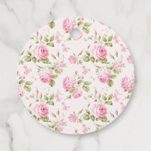 Pink Bow Coquette Dank u Bedankjes Labels (Achterkant)