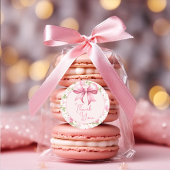 Pink Bow Coquette Dank u Ronde Sticker