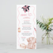 Pink Bow Coquette Nurse Medical Menu (Staand voorkant)
