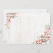 Pink Bow Coquette Rodeo Birthday with Photo Kaart (Achterkant)