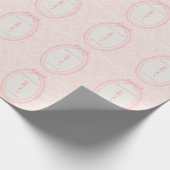Pink Bow Coquette Silly Goose 1st Birthday Cadeaupapier (Hoek)