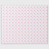 Pink Bow Coquette Watercolor Cute Aesthetic Cadeaupapier (Vlak)