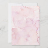 Pink Bow Coquette Winter Onederland Birthday Kaart (Achterkant)