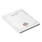 Pink Bow Cowgirl Hat Personalized  Notitieblok (Schuin)