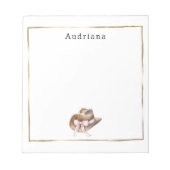 Pink Bow Cowgirl Hat Personalized  Notitieblok (Voorkant)