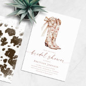 Pink Bow Cowgirl Vrijgezellenfeest Kaart