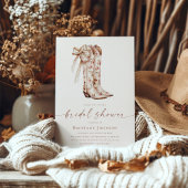 Pink Bow Cowgirl Vrijgezellenfeest Kaart