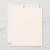 Pink bow cream girl elegant Baptism invitation (Achterkant)