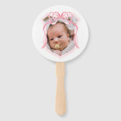 Pink Bow Crest doop Handwaaier (Voorkant)