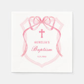 Pink Bow Crest doop Servet (Voorkant)