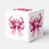 Pink Bow & Crown Baby shower Bedankdoosjes (Achterkant)
