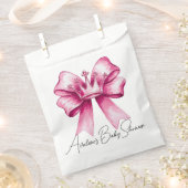Pink Bow & Crown Baby shower Bedankzakje (Geknipt)