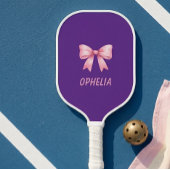 Pink Bow Custom Name Viral Pickleball Paddle