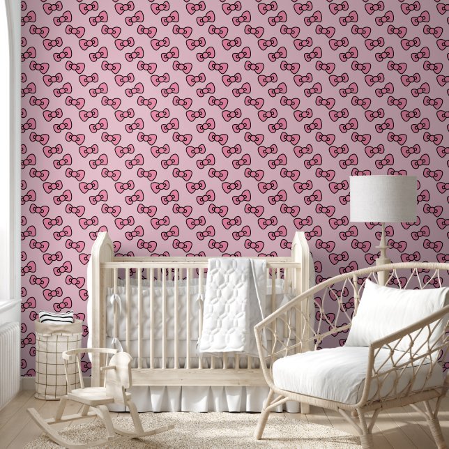 Pink Bow Delight Behang (Kinderen)