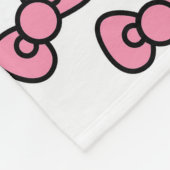 Pink Bow Delight Fleece Deken (Hoek)
