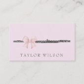 Pink Bow Design fluit leraar Visitekaartje (Voorkant)