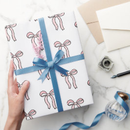 Pink Bow Doodle Cadeaupapier