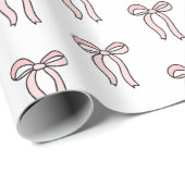 Pink Bow Doodle Cadeaupapier (Rol Hoek)