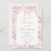 Pink Bow doop Spaans Kaart (Voorkant)