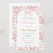 Pink Bow doop Spaans Kaart (Voorkant / Achterkant)