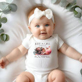 Pink Bow Een meisje dat houdt van football Peuter Romper