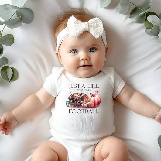 Pink Bow Een meisje dat houdt van football Peuter Romper