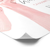 Pink Bow Elegant Coquette Baby shower Welkom Poster (Hoek)