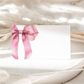 Pink Bow elegant verjaardagsfeestje Plaatskaartje