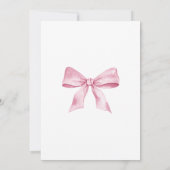 Pink Bow Espresso Martini Baby shower Kaart (Achterkant)