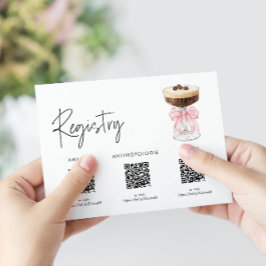 Pink Bow Espresso Martini Vrijgezellenfeest - Regi Informatiekaartje