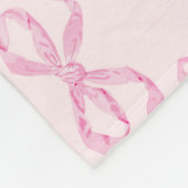 Pink Bow Fleece Blanket (Hoek)