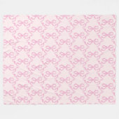 Pink Bow Fleece Blanket Deken (Voorkant (Horizontaal))