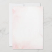 Pink Bow Floral Aqeeqah Girl Invitation Kaart (Achterkant)