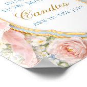 Pink Bow Floral Baby Guess How Many Candies Poster (Hoek)