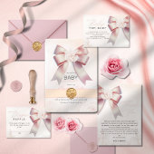 Pink Bow floral Baby shower Bedankdoosjes