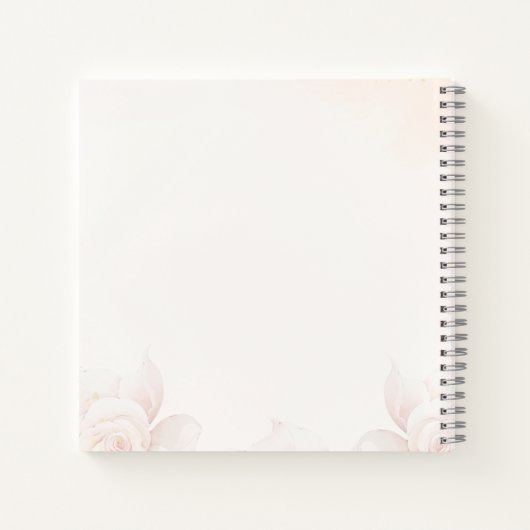 Pink Bow Floral Baby shower gastenboek Notitieboek (Achterkant)