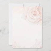 Pink Bow floral Baby shower Kaart (Achterkant)