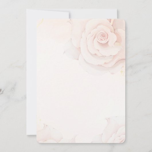 Pink Bow floral Baby shower Kaart (Achterkant)