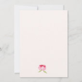 Pink Bow Floral Baby shower Uitnodiging (Achterkant)