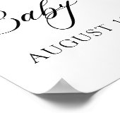 Pink Bow Floral Greenery Girl Baby Shower Welcome Poster (Hoek)