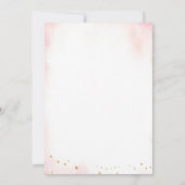 Pink Bow Floral Little Bunny Baby shower Kaart (Achterkant)